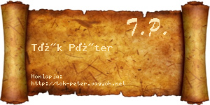 Tök Péter névjegykártya