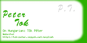peter tok business card