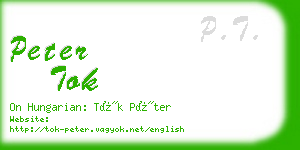peter tok business card